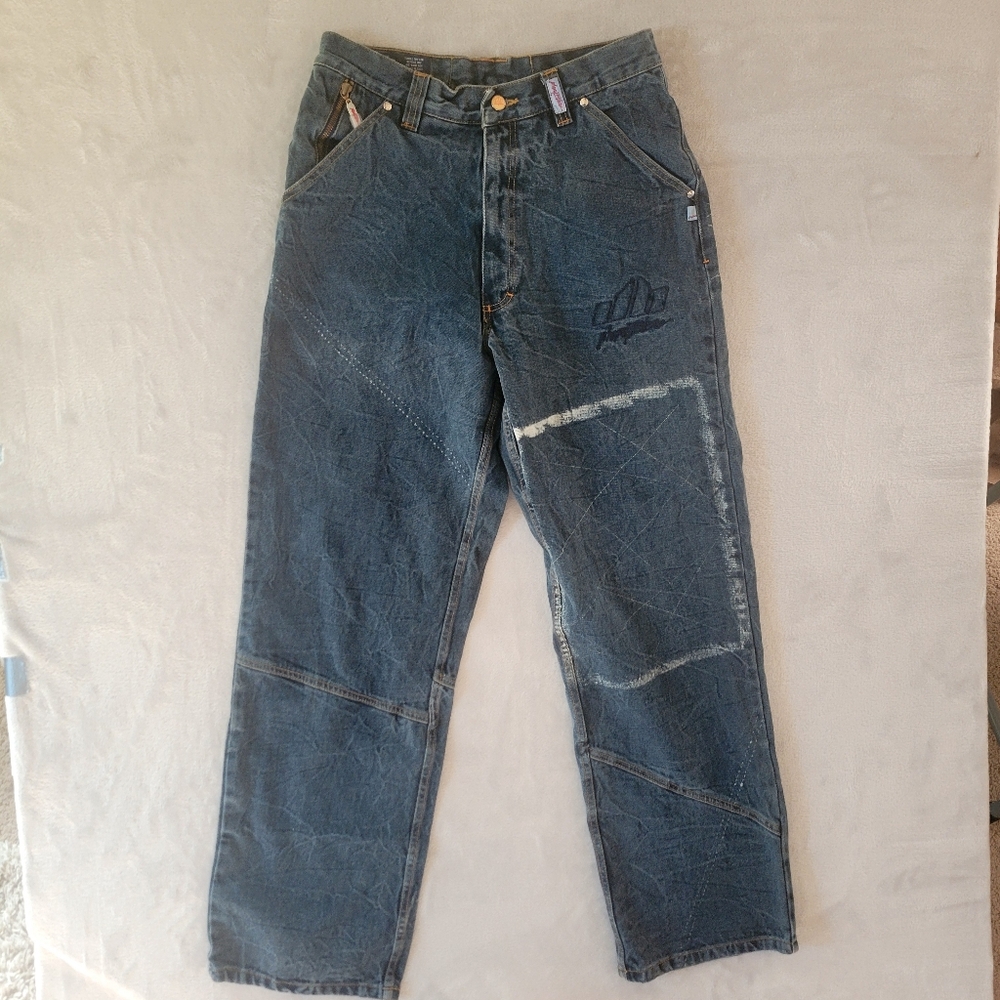 Vintage Johnny Blaze Mens Wide Leg Jeans 32 Baggy Hip Hop Skater - Picture 6 of 15